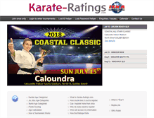 Tablet Screenshot of karate-ratings.com